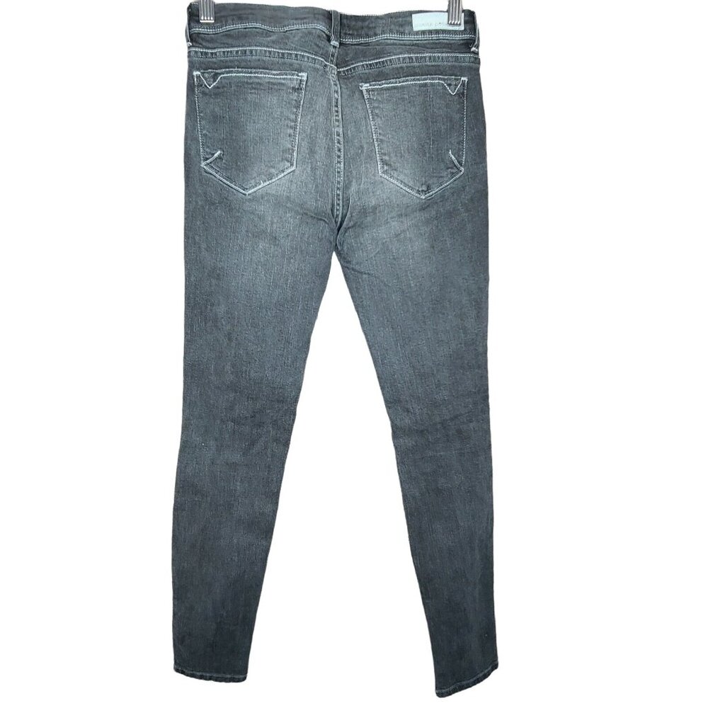 Sneak Peek Jeans Womens Size 5 Faded Black Whisker Wash Skinny Distressed Casual - Picture 2 of 12